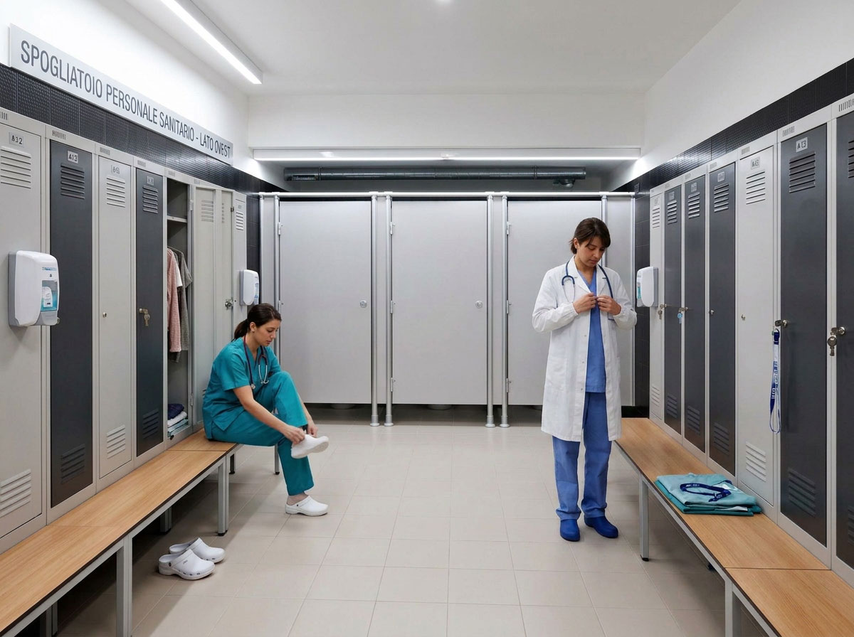 Pareti HPL per sanitarie, palestre e spogliatoi